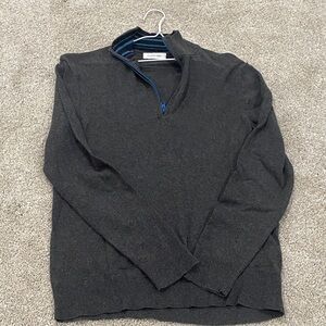 Calvin Klein Dark Gray Zip-Up Sweater